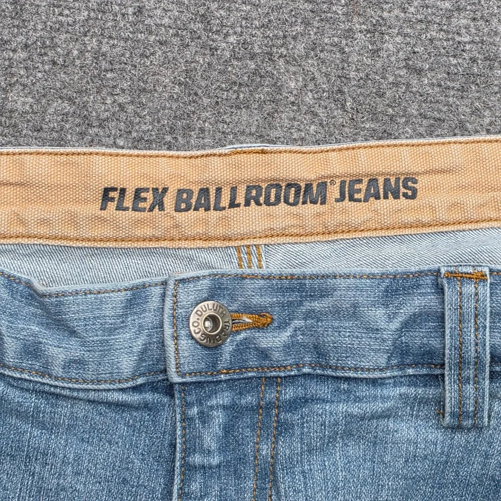 Duluth Trading Co Flex Ballroom Jeans Mens 40x34 Relaxed Fit Stretch Denim Blue